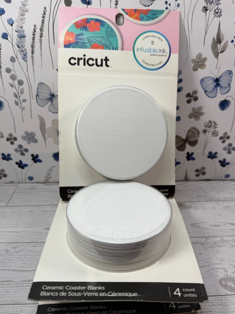 Cricut Ceramic Coaster Blanks Round 4 Pack Compatible With Infusible Ink